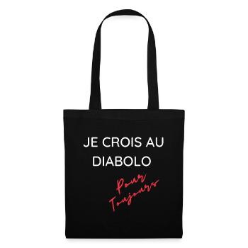 Cadeau humour diabolo cirque passion drôle - Sac en tissu - noir - Devant