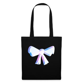 schleife symbol fliege glitzer rosa - Stoffbeutel - Schwarz - Vorne