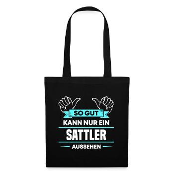Sattler Design für stolze Handwerker - Stoffbeutel - Schwarz - Vorne