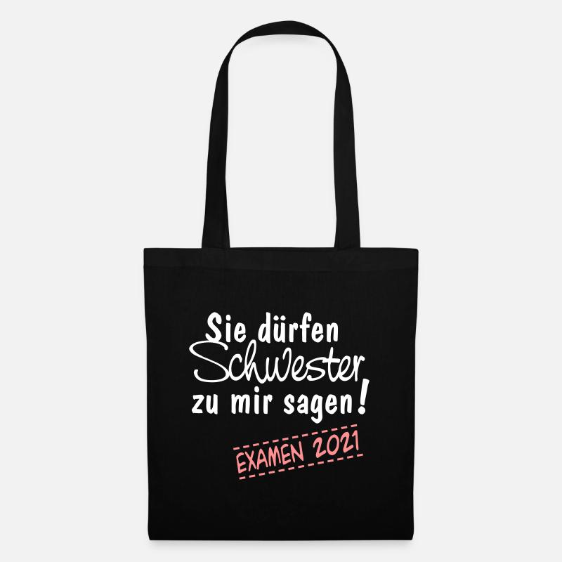 Schwester 2021 - Stoffbeutel - Schwarz
