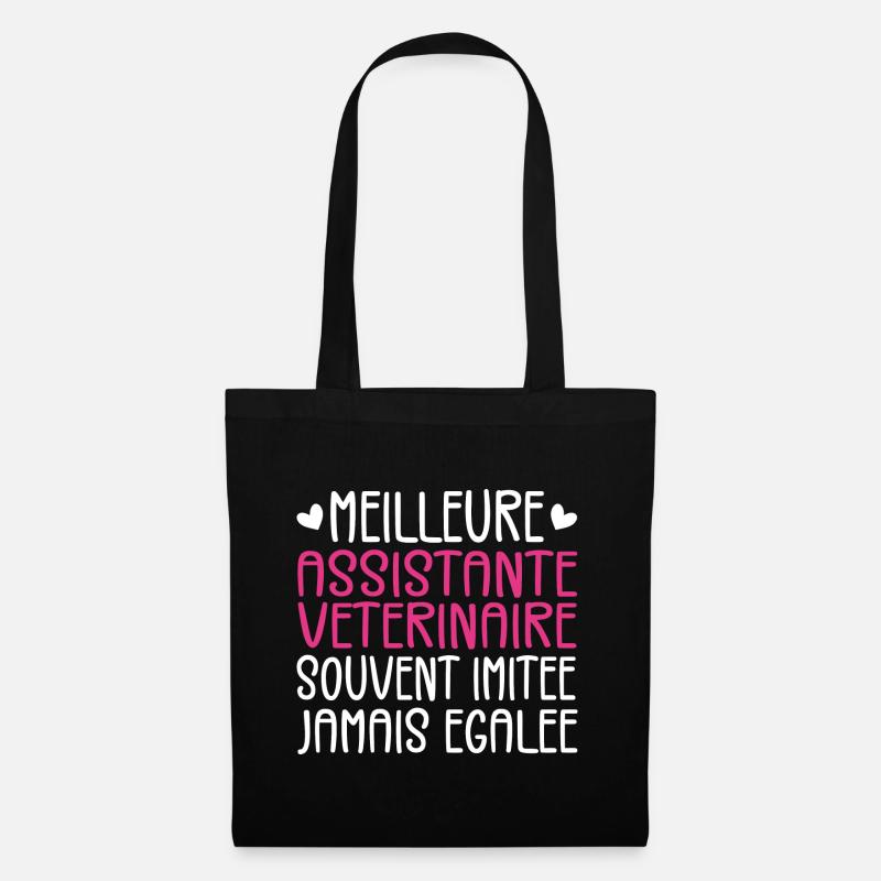 Souvent imitée Meilleure assistante vétérinaire - Sac en tissu - noir