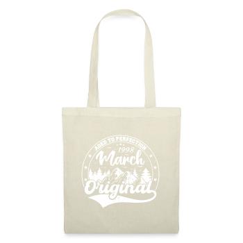Mars 1998 Vintage Vintage Retro Anniversaire - Sac en tissu - nature - Devant