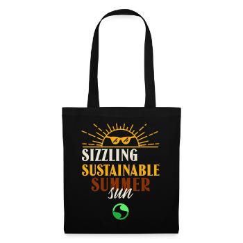 Étés chauds et durables, éco-vacances - Sac en tissu - noir - Devant