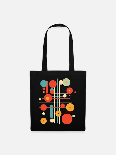 Sixties Design - Stoffbeutel - Schwarz