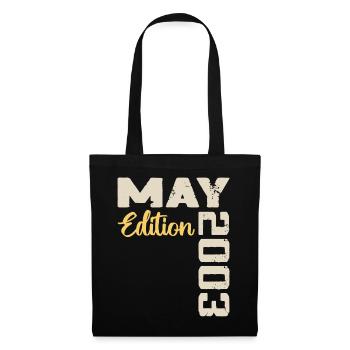 Mai 2003 Anniversaire Mai 2003 Cadeau Mai 2003 Mai - Sac en tissu - noir - Devant