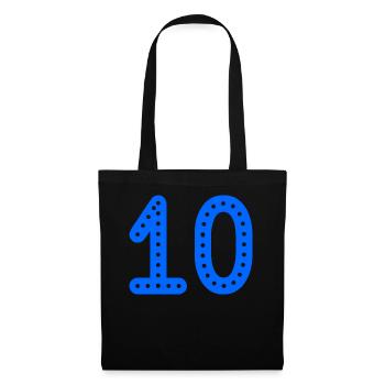 10. 10 YEARS. 10th ANNIVERSARY. 10 YEAR ANNIVERSARY. - Tote Bag - black - Front