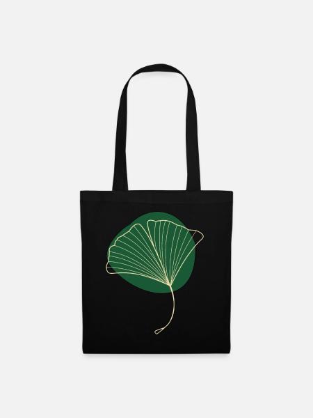 Ginkgo - Stoffbeutel - Schwarz