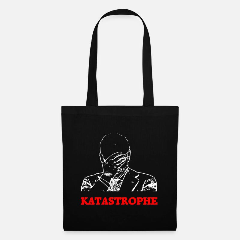 Katastrophe lustiger Spruch T-Shirt - Stoffbeutel - Schwarz