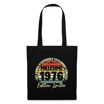 Cadeau D'anniversaire Millésime Fabriqué en 1976 - Sac en tissu - noir - Devant
