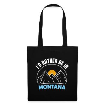 Urlaub in Montana Design für stolze Montaner - Stoffbeutel - Schwarz - Vorne
