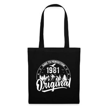 Original 1981 Vintage Cadeau d’anniversaire 1981 - Sac en tissu - noir - Devant