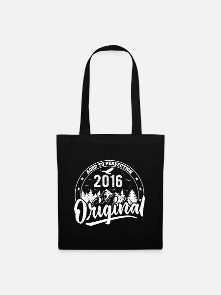 Original 2016 Vintage Geburtstagsgeschenk 2016 - Stoffbeutel - Schwarz