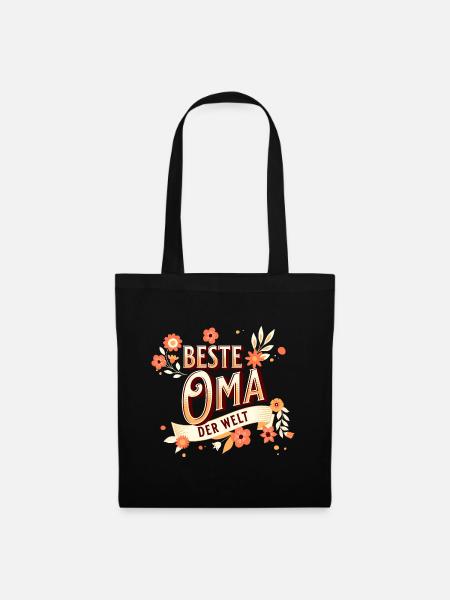 Beste Oma der Welt - Stoffbeutel - Schwarz