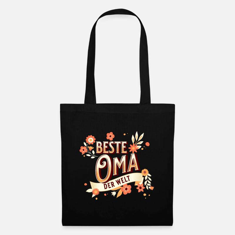Beste Oma der Welt - Stoffbeutel - Schwarz