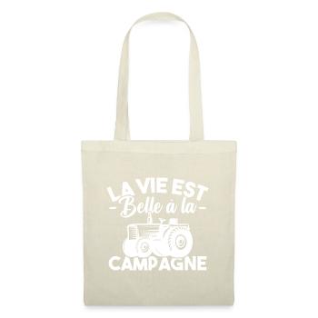 La vie est belle à la campagne - Sac en tissu - nature - Devant