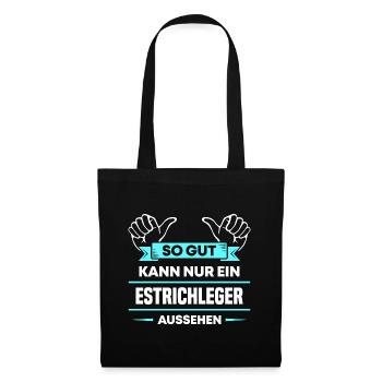 Estrichleger Design für stolze Handwerker - Stoffbeutel - Schwarz - Vorne