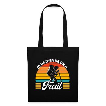 Randonnée pédestre Wanderer Cadeau - Sac en tissu - noir - Devant