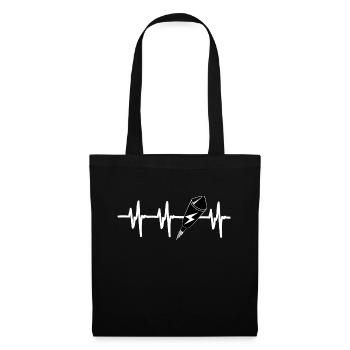 Heartbeat New Year's Eve Rocket - Tote Bag - black - Front