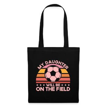 Sportfan Fußball Mama Fußball Geschenk - Stoffbeutel - Schwarz - Vorne