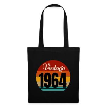 Jahrgang 1964 - Stoffbeutel - Schwarz - Vorne