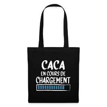 Caca Boudin Bébé Homme Femme Cadeau Humour - Sac en tissu - noir - Devant