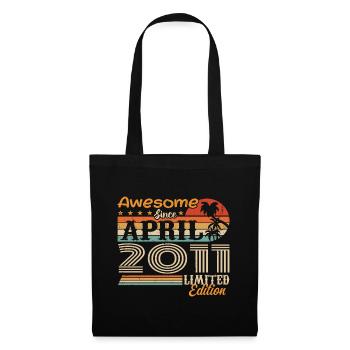 Les légendes sont nées en avril 2011 - Sac en tissu - noir - Devant