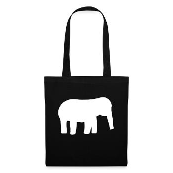 Éléphant Bébé Symbole Animal - Sac en tissu - noir - Devant