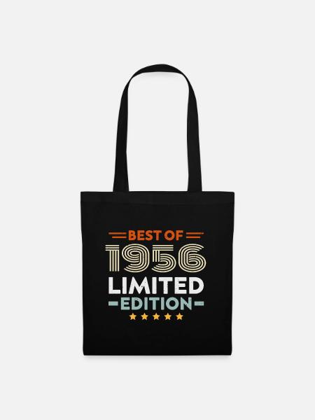 Retro 1956 Vintage Geschenk 68. Geburtstag 68 Jahre - Stoffbeutel - Schwarz