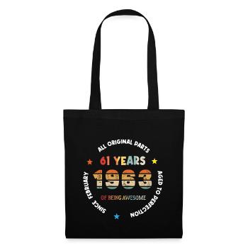 61 Years Old Made In 1963 Vintage February 1963 - Sac en tissu - noir - Devant