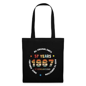 57 Years Old Made In 1967 Vintage February 1967 - Sac en tissu - noir - Devant