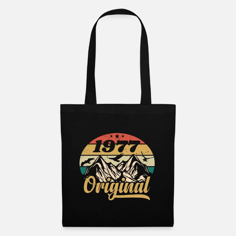 Original 1977 Vintage Geburtstagsgeschenk 1977 - Stoffbeutel - Schwarz