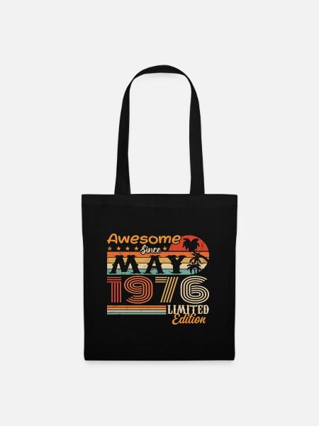 Mai 1976 - Jahrgang 1976 Jubiläum - Mai 1976 - Stoffbeutel - Schwarz