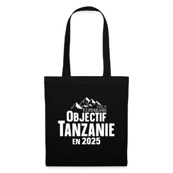 2025 Tanzanie Kilimandjaro Montagne Afrique - Sac en tissu - noir - Devant