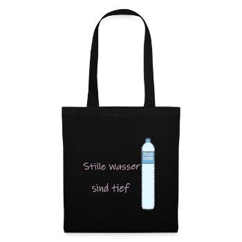 Les eaux calmes sont profondes, jeu de mots drôle - Sac en tissu - noir - Devant