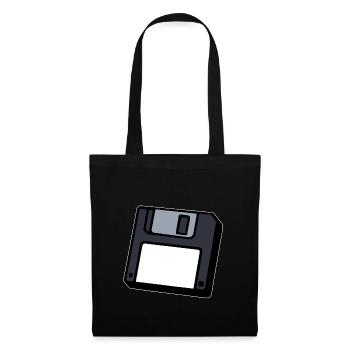 Floppy Disk Retro Symbol Computer - Tote Bag - black - Front