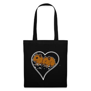 I love my gerbil heart - Tote Bag - black - Front