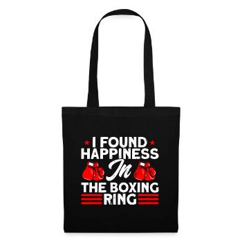 Found luck in boxing ring boxing gift - Tote Bag - black - Front