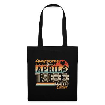 Les légendes sont nées en avril 1983 - Sac en tissu - noir - Devant