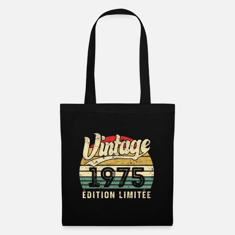 Vintage Geburtstagsgeschenk 1975 Limited Edition - Stoffbeutel - Schwarz