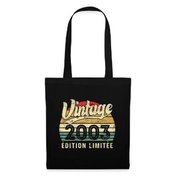Cadeau D’anniversaire Vintage 2003 Édition Limitée - Sac en tissu - noir - Devant