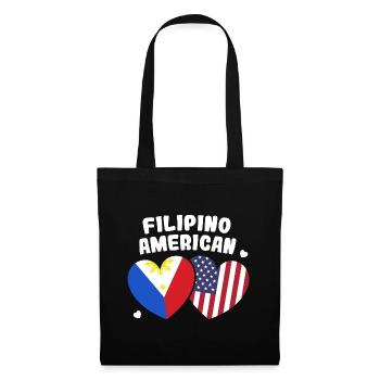 Liebesdesign für stolze amerikanische Pinoys - Stoffbeutel - Schwarz - Vorne