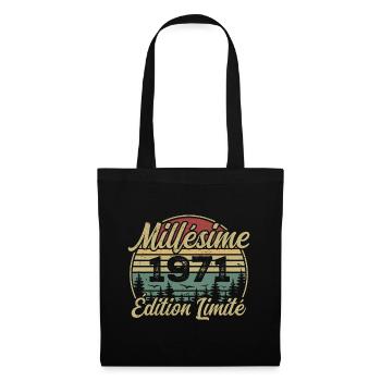 Millésime 1971 - Cadeau Pour le 53e Anniversaire - Sac en tissu - noir - Devant