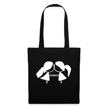 Couple lesbian symbol love lgbt - Tote Bag - black - Front