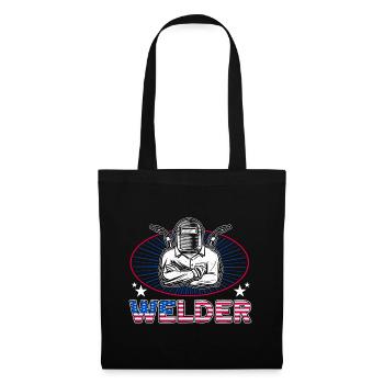Soudeur SOUDEUR USA Cadeau patriotique - Sac en tissu - noir - Devant