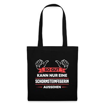 Schornsteinfegerin Design für stolze Handwerker - Stoffbeutel - Schwarz - Vorne