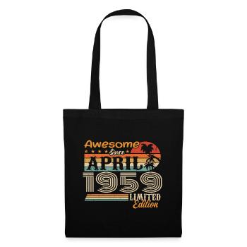 Les légendes sont nées en avril 1959 - Sac en tissu - noir - Devant