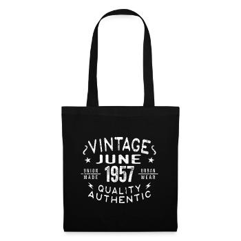 1957 June 1957 Anniversary June 1957 June Birthday - Tote Bag - black - Front