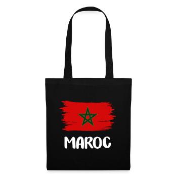 Marokko - Stoffbeutel - Schwarz - Vorne