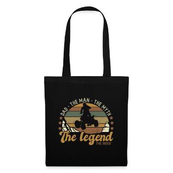 quad dad man myth legend gift man quad motorcycle - Tote Bag - black - Front