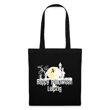 Happy Halloween in Leipzig Stadtnamen Design - Stoffbeutel - Schwarz - Vorne